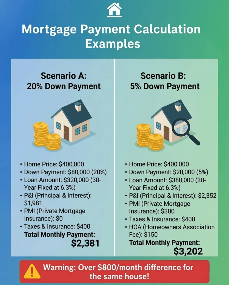 Mortgage Payment Calculation Examples