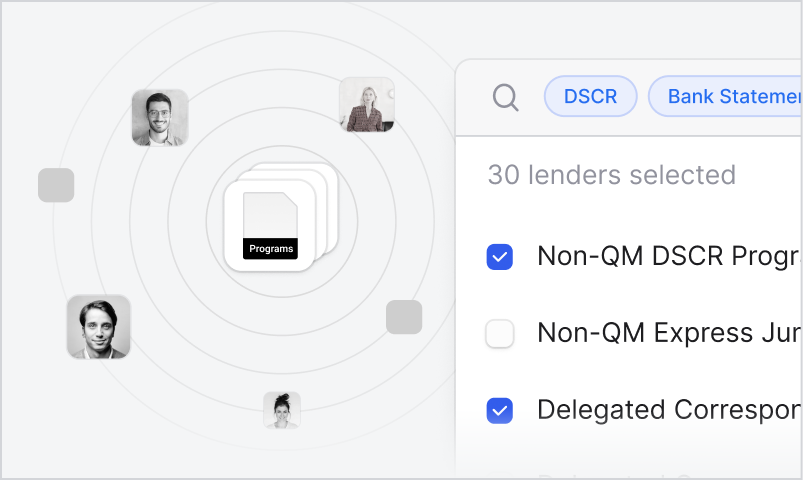Lender guidelines matching illustration