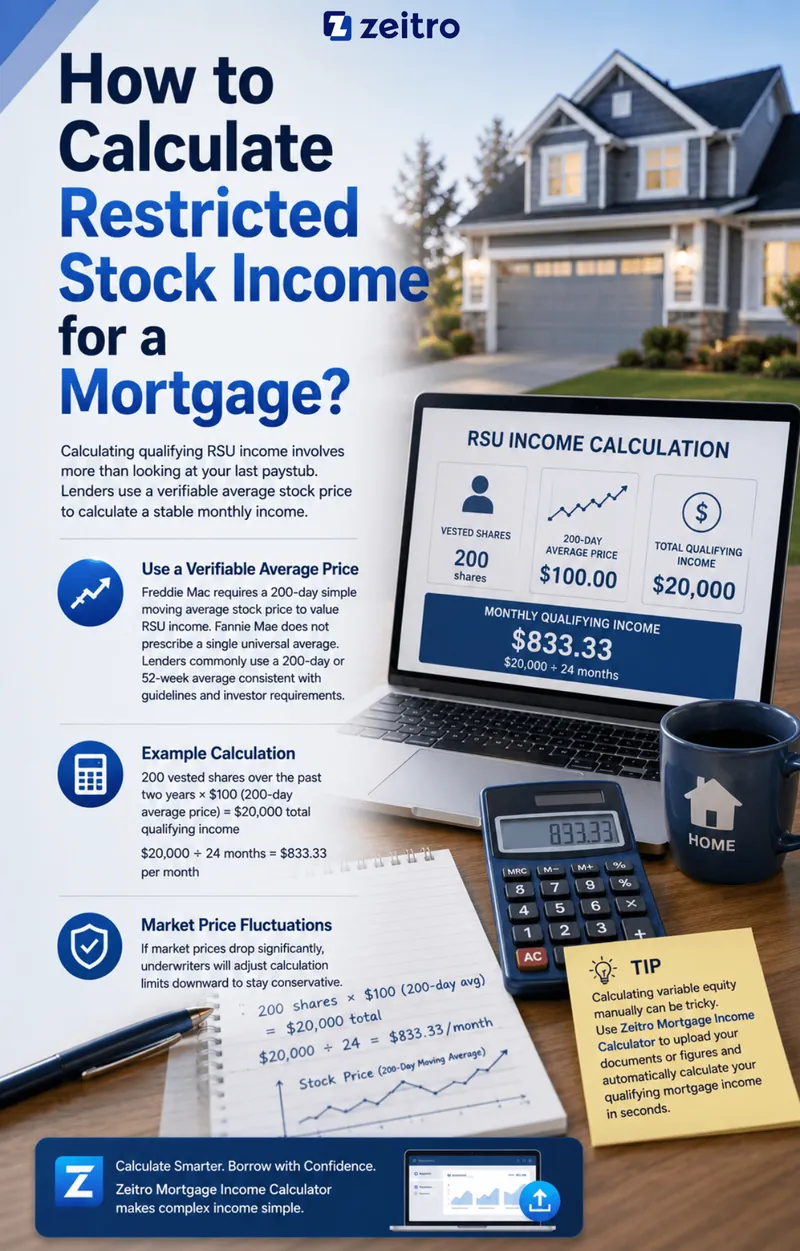 How to Calculate Restricted Stock Income for a Mortgage?